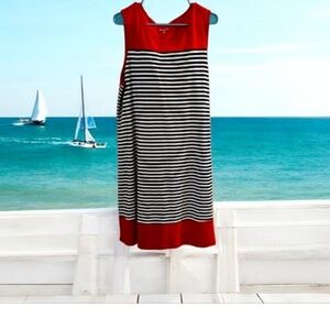 Dress Red White Black Size Xl By KIM ROGERS Sleeveless